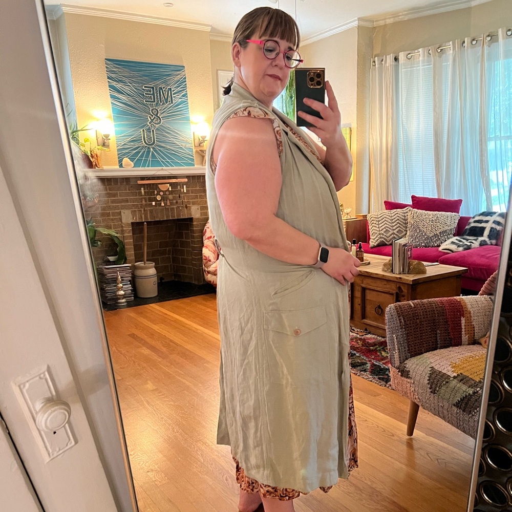 Anthropologie L Elevenses khaki utility vest - Picture 2 of 6